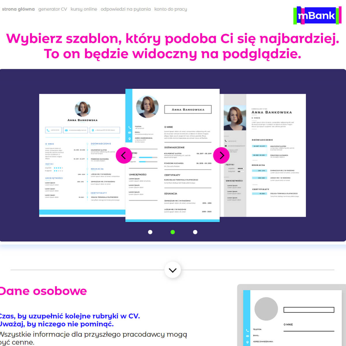 Generator CV